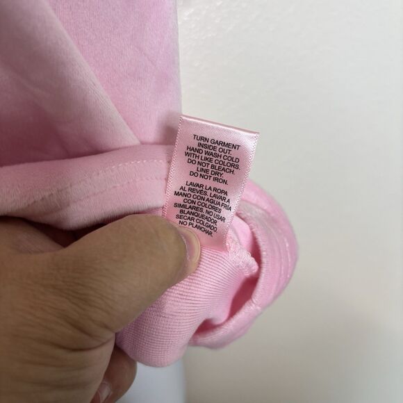 Juicy Couture Velour Women's Size XL Pink Sleepwear Lounge Shirt - Picture 4 of 8